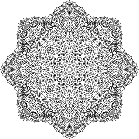 Intricate Mandala Coloring Page